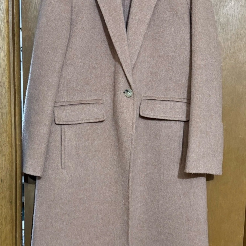 Elegant Women's Pink dusty rose Coat Vince brushed alpaca and wool large